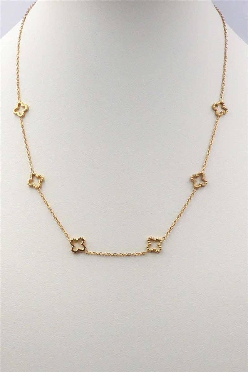 Open Clover Necklace (Stainless Steel) – Limit Me Knot
