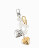 Bow Pearl Heart Locket Bag Charm
