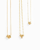 CZ & Pearl 3 Charm Necklace
