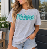 Protos Teal Seersucker House Shirt