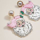 Christmas Santa Claus Dangling Earrings