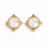 Belle Stud Earrings Cream