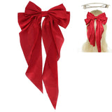 Fabric Bow Ribbon Barrette Hair Clip