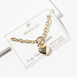 Sweet Toggle Heart Charm Bracelet