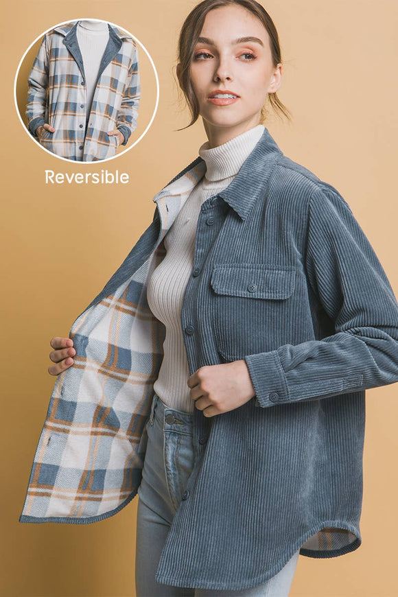 Fall Break Reversible Corduroy Jacket