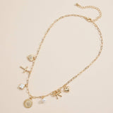 Charm Necklace Gold and Silver