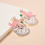 Christmas Santa Claus Dangling Earrings