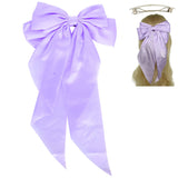 Fabric Bow Ribbon Barrette Hair Clip