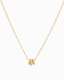 CZ & Pearl 3 Charm Necklace