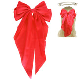 Fabric Bow Ribbon Barrette Hair Clip