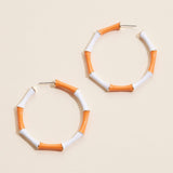 Color Block Enamel Hoop Earrings