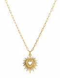 Heart Sunburst Necklace