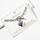 Sweet Toggle Heart Charm Bracelet