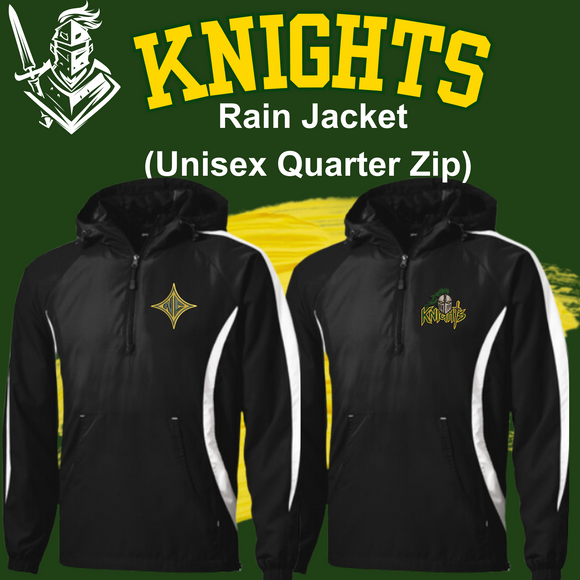 Knights Rain Jacket (Unisex Quarter Zip)