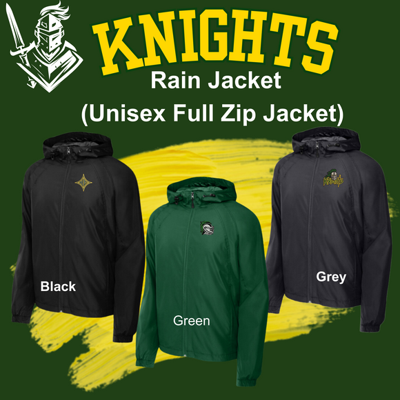 Knights Rain Jacket (Unisex Full Zip)