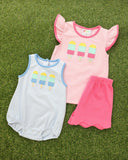 Sunshine Pops Scallop Short Set
