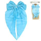 Fabric Bow Ribbon Barrette Hair Clip
