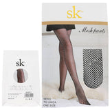 Rhinestone Embellished Sheer Fishnet Stockings