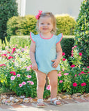 Mia Bubble- Dark Mint Stripe w/ Pink
