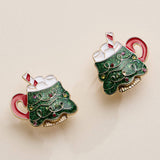 Christmas Tree Mug Stud Earrings