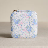 Floral Travel Jewelry Box with Mirror