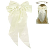 Fabric Bow Ribbon Barrette Hair Clip