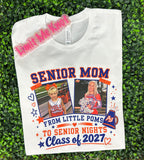 Then & Now Senior Mom Photo Tee