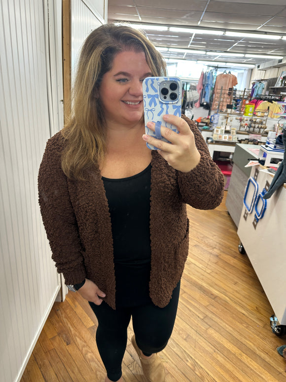 Chestnut Brown Popcorn Sweater
