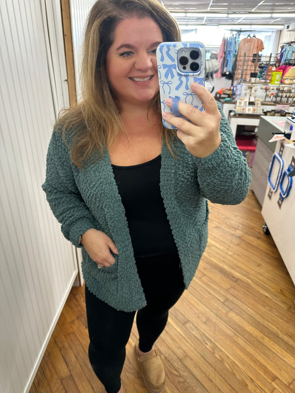 Sea Mist Popcorn Sweater