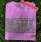 Checkered Mama Tee