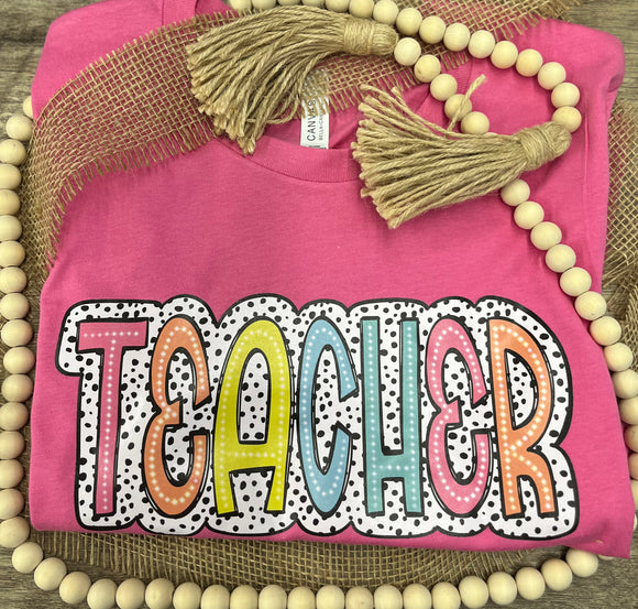 Teacher Tee (Polka Dot)