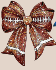 Football Bow (Brown)