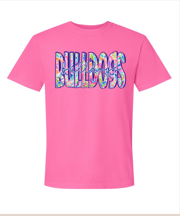 Bulldogs Floral Print