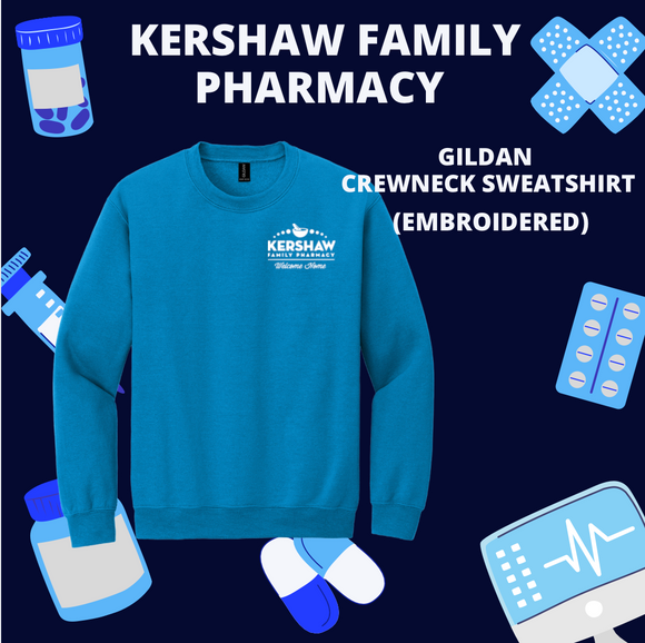 Kershaw Family Pharmacy Embroidered Crewneck Sweatshirt