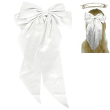 Fabric Bow Ribbon Barrette Hair Clip