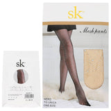 Rhinestone Embellished Sheer Fishnet Stockings