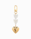 Bow Pearl Heart Locket Bag Charm