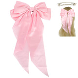 Fabric Bow Ribbon Barrette Hair Clip