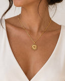 Heart Sunburst Necklace
