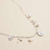 Charm Necklace Gold and Silver