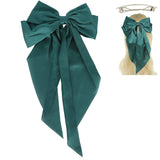 Fabric Bow Ribbon Barrette Hair Clip