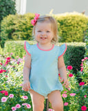 Mia Bubble- Dark Mint Stripe w/ Pink