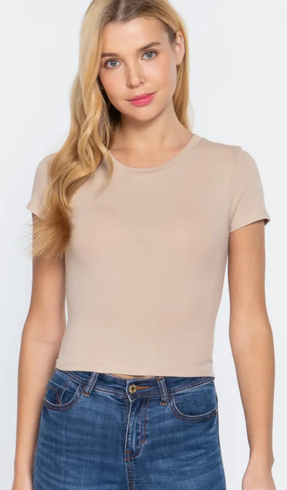 Fit for Me Crop Top (Coconut Taupe)
