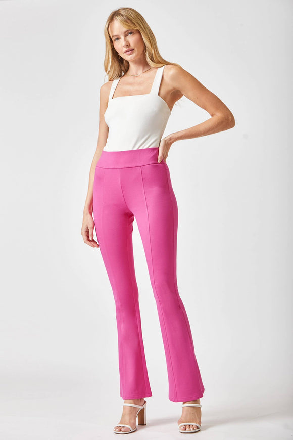 Business Casual Flare Pants (Hot Pink)