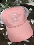 Monogrammed Distressed Trucker Hat